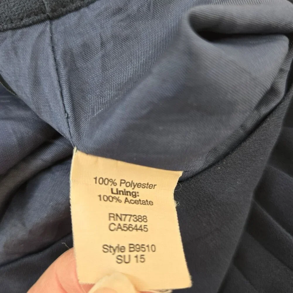 J. Crew Factory Pleated Midi Skirt in Navy Blue Size 6 Petite - Picture 6 of 6